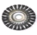 Щетка-крацовка дисковая, для УШМ, стальная жгут. проволока, 100мм, Китай 2302011 "Т4Р"/"TOOLBERG"