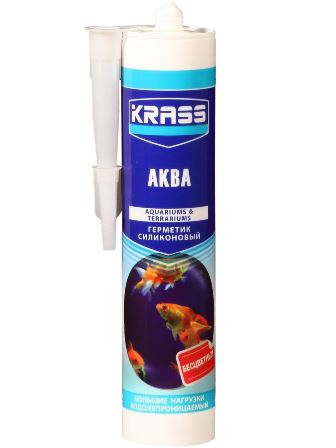 Герметик силиконовый KRASS для аквариумов (Аква) Бесцветный 300мл ЛС