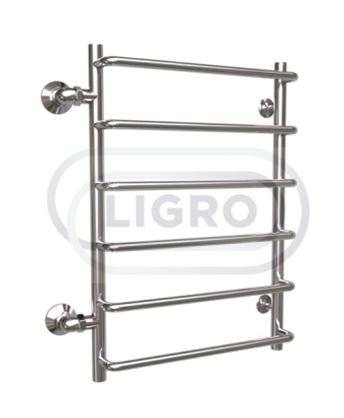 Полотенцесушитель нерж. лесенка ЛС(6)-У 800*600 ДУ-25 хром LIGRO