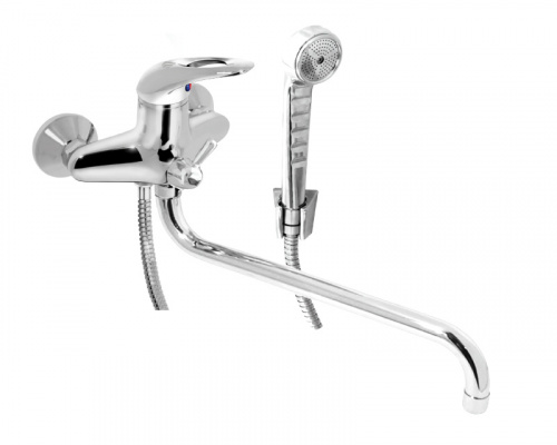 Смеситель для ванны однорук. ЦС-СМ 300-4 ЭКО М-43 плоский излив L-350 мм