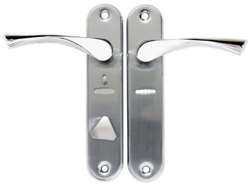 *Ручка дверная на планке хром-п Ал D-42/01-1 CR-R