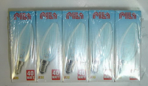 * Лампа накаливания В35 40W E14 CL (10 штук) (99550) "Pila"
