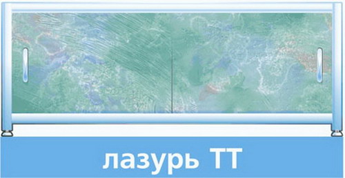 * Экран д/ванн "Универсал-Монолит" лазурь 1.7м
