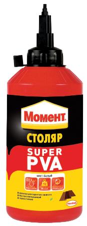 Клей "Момент Столяр Супер ПВА", 750г.(Россия)*(не морозостойкий, t режим в описании)