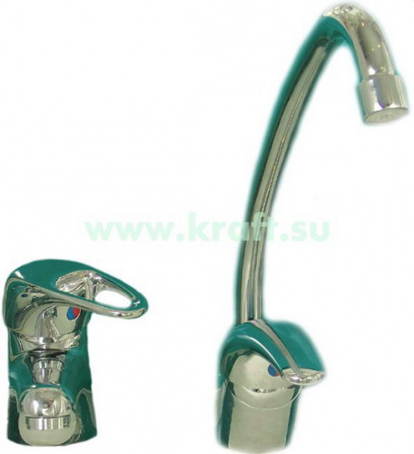 *Смеситель д/мойки КСМ-73 шар. /петля/ (37030) Казань