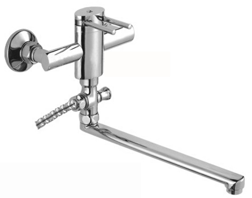 *Смеситель д/ванны 1/2" мет-кер прям.нос F2182 "Frap"