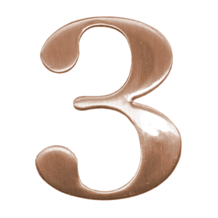 Цифра двер. "3" МЕТАЛЛ.на кл. осн. AC "Сазар"