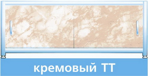 *Экран д\ванн "Премиум" кремовый 1.48 м