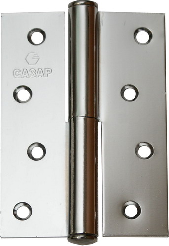 *Петля 100*70*2,5 CP (хром) левая "Сазар"