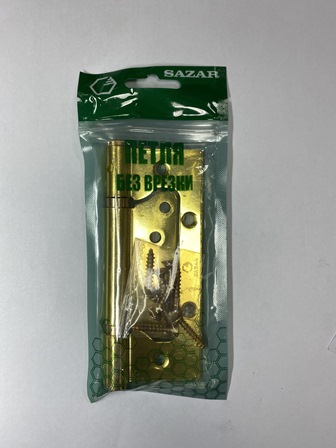 Петля без врезки 125х75х2,5 GP (золото) 2ВВ "SAZAR"
