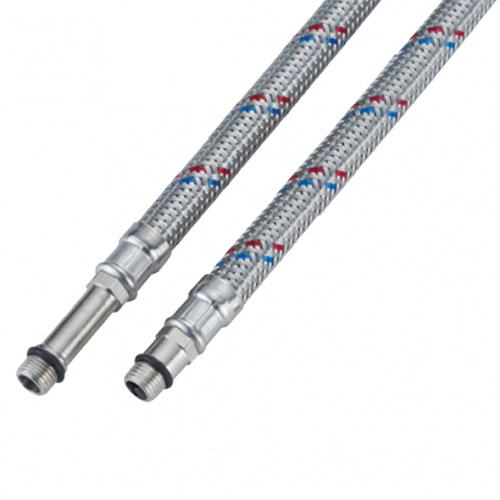 Подводка д/смесителя нерж.сталь (стальная гайка) 1/2"xM10x120 см (пара) "СТМ"