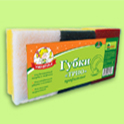 *Губка д/посуды "Умничка" ТРИО разн.покрытие МП