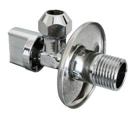 *Кран шар. 1/2*10 ш/ш угловой с цангой и отраж., хром AQualink