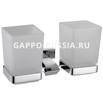 Стакан стекло 2 шт с держателем G0708 "Gappo"