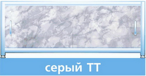 * Экран д/ванн "Универсал-Монолит" серый 1.5м