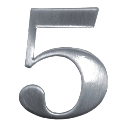 Цифра двер. "5" МЕТАЛЛ.на кл. осн. CP "Сазар"