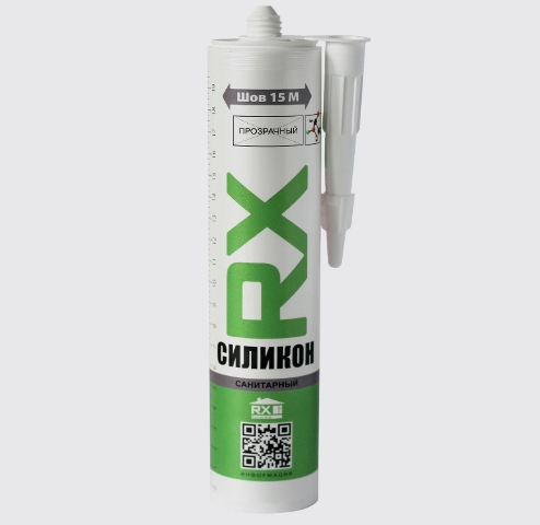 *Герметик силиконовый санитарный прозрачный 280 мл RX Formula
