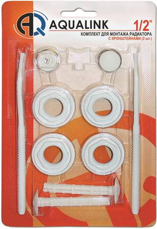 Комплект для монтажа радиатора 1/2., 11 элем (2 кронш.) AQualink