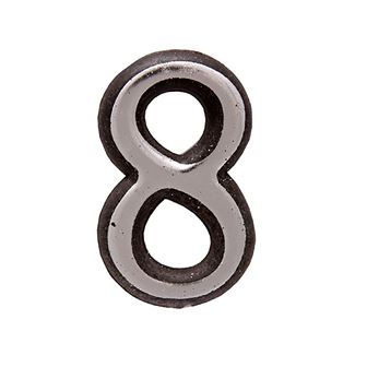 Цифра дверная АЛЛЮР пластик "8" хром (100,20)