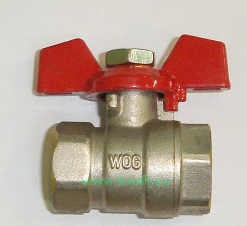 *Кран шар.1/2 г/г бабочка Bogati (554-044)