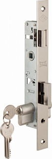Замок врезной цилиндровый узкопроф.253 (25 mm) никель 3 кл. KALE KILIT
