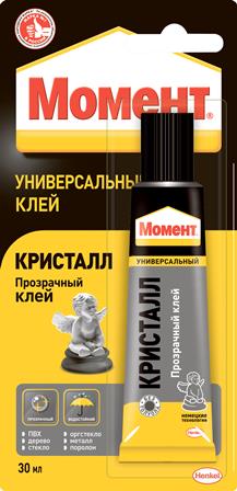 Клей "Момент Кристалл" на ед.блист. 30г. (не морозостойкий, t режим в описании)