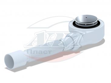Сифон д/душевого поддона 1 1/2"*50,h53мм с г/т 375*40/50, хром E455C "АНИ"