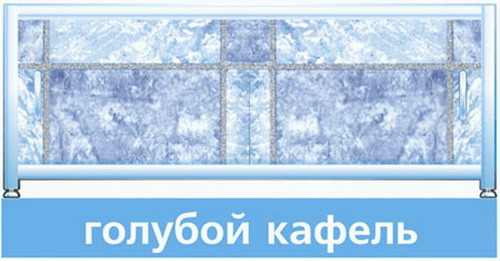 *Экран д/ванн "Универсал-Монолит" голубой кафель 1.7м