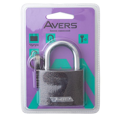 Замок висячий Avers PD-01-63-Blister