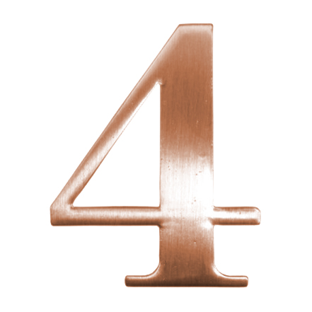 Цифра двер. "4" МЕТАЛЛ.на кл. осн. AC "Сазар"