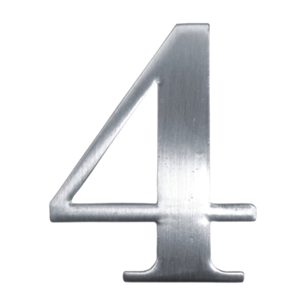 Цифра двер. "4" МЕТАЛЛ.на кл. осн. CP "Сазар"