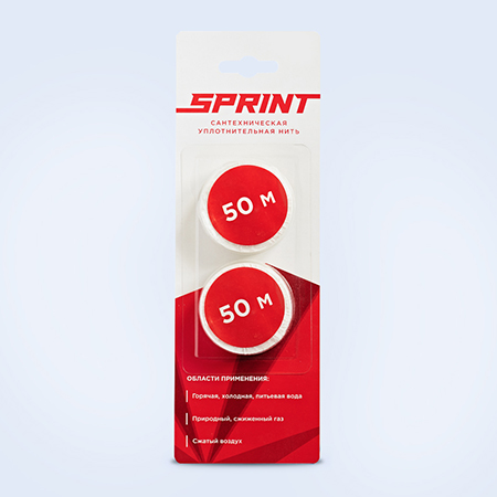 Нить уплотнит. 2*50м. катушка блистер 04064 Sprint