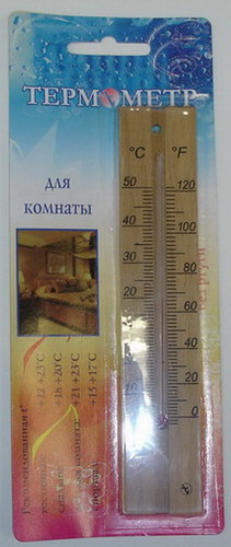 * Термометр комнатный Деревянный ТБ-206 в блист. ПТЗ