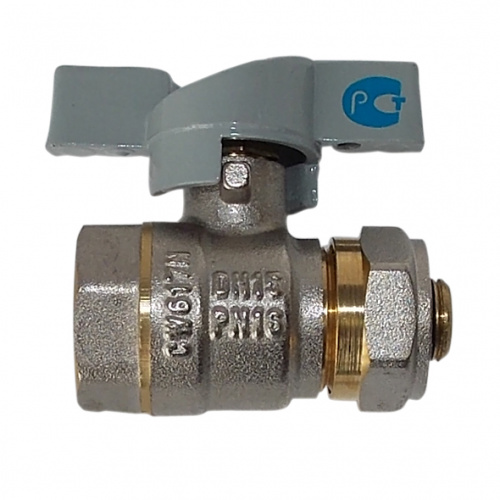 *Кран шар. 1/2*16 г/ц бабочка для МП труб СТАНДАРТ CWPF1216 "CTM"
