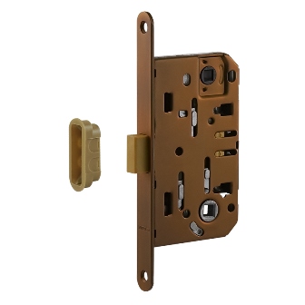 Корпус замка магн. М 13М-96мм под фикс. с отв. планкой (мат.кофе) Нора-М