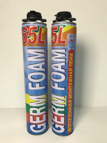 Пена монтажная профи 65 всесезонная 750мл 800г "GERMFOAM"