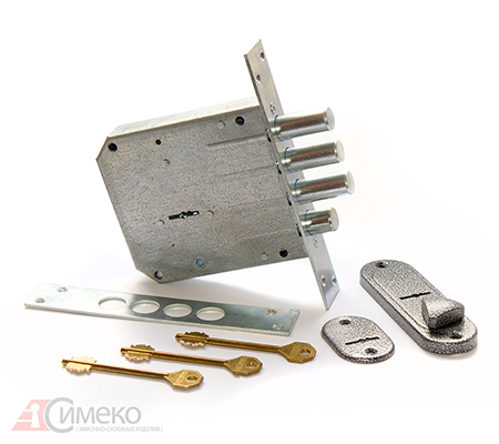 Замок врезной БИФ ЗВ2*3 (ф18мм. с задвижкой лат.кл)