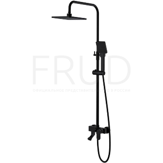 Душевая система R24001-6 черная "FRUD"