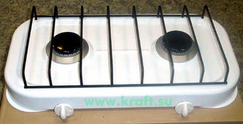 *Газовая плита 2-конф. настольная со шлангом и хомутами "Оливия"
