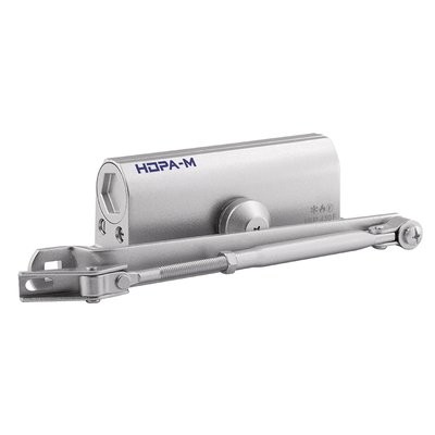 Доводчик ISP 430 F (от 50 до 110кг) морозостойкий с фиксацией (серебро)