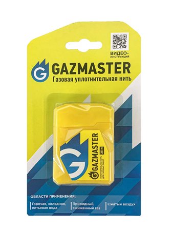 Нить газовая уплотнительная, 25м бокс, блистер, 04160 "GAZMASTER"