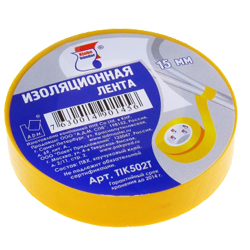 Изолента ПВХ 15мм*20м желтая "Klebebander"