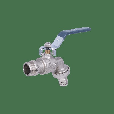 Кран водоразборный 1/2 шаровый рычаг под шланг PN10 AQualink