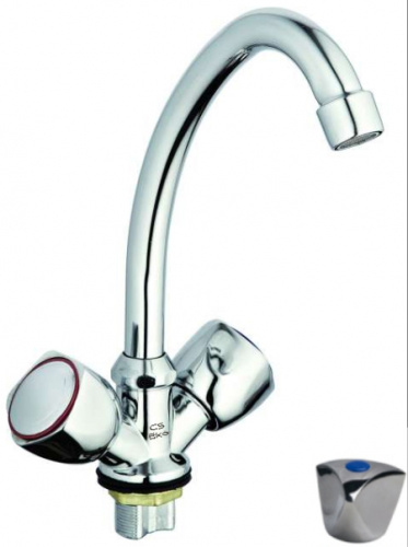 *Смеситель елочка ЦС-СМ 12г К ЭКО М_Люсия круглый излив D16 H-160 мм