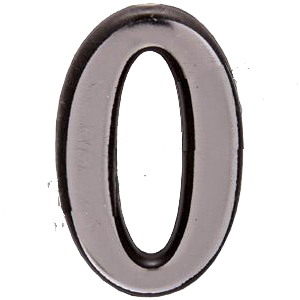 * Цифра дверная АЛЛЮР пластик "0" хром (3000,100,20!!!)