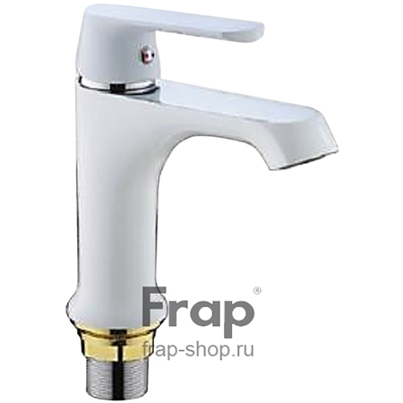 Смеситель д/раковины шар. 35мм. F1031 белый/хром "Frap"