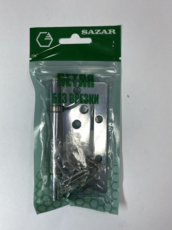 Петля без врезки 100х75х2,5 CP (хром) 2ВВ "SAZAR"