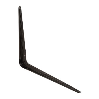 Полкодержатель 12"х14" 350*300 Черный "Нора-М"