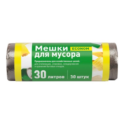 Мешок д/мусора ПНД 30л, 30 шт
