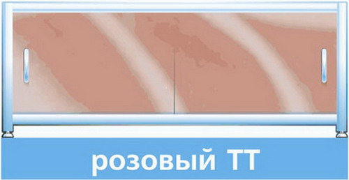 *Экран д/ванн "Премиум" розовый 1.68 м